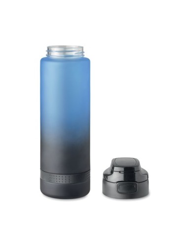 Bouteille de sport  1L en RPET - LEVEL Matières : PET recyclé Couleurs : bleu personnalisable avec votre logo