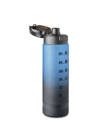 Bouteille de sport  1L en RPET - LEVEL Matières : PET recyclé Couleurs : bleu accessoire événementiel unique
