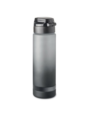Bouteille de sport  1L en RPET - LEVEL Matières : PET recyclé Couleurs : blanc marquage laser ultra précis