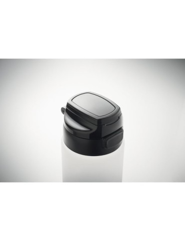 Bouteille de sport  1L en RPET - LEVEL Matières : PET recyclé Couleurs : blanc marquage laser ultra précis