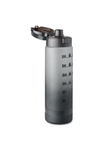 Bouteille de sport  1L en RPET - LEVEL Matières : PET recyclé Couleurs : blanc marquage couleur éclatante