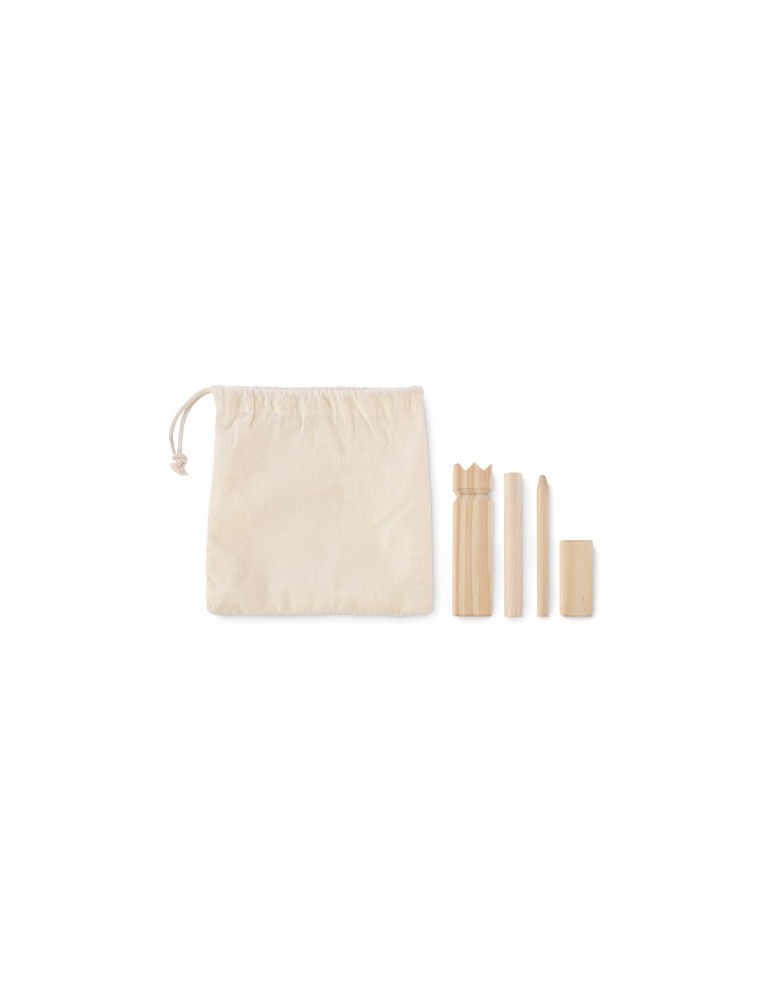 Jeu de lancer en pin personnalisé KING PETIT Matières : bois Couleurs : bois personnalisable avec votre logo