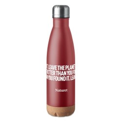 Bouteille isotherme double paroi  de 500 ml en acier inoxydable - ASPEN CORK Matières : acier inoxydable Couleurs : bordeaux cad