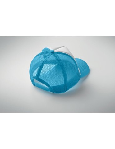 Casquette publicitaire personnalisée BUBBLE Matières : polyéthylène (PE) Couleurs : blanc marquage laser ultra précis
