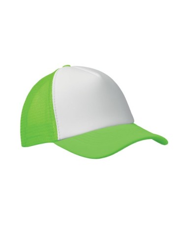 Casquette publicitaire personnalisée BUBBLE Matières : polyéthylène (PE) Couleurs : vert fluo cadeau entreprise pas cher