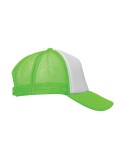Casquette publicitaire personnalisée BUBBLE Matières : polyéthylène (PE) Couleurs : vert fluo marquage couleur éclatante