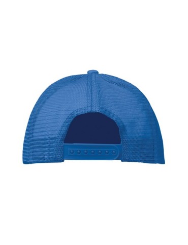 Casquette publicitaire personnalisée BUBBLE Matières : polyéthylène (PE) Couleurs : bleu royal accessoire événementiel unique
