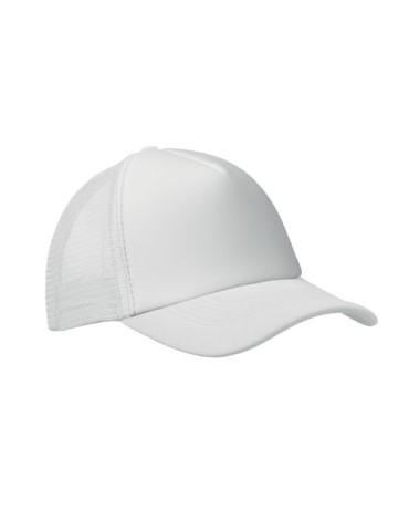 Casquette publicitaire personnalisée BUBBLE Matières : polyéthylène (PE) Couleurs : blanc personnalisation rapide en France