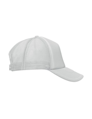 Casquette publicitaire personnalisée BUBBLE Matières : polyéthylène (PE) Couleurs : blanc objet publicitaire robuste