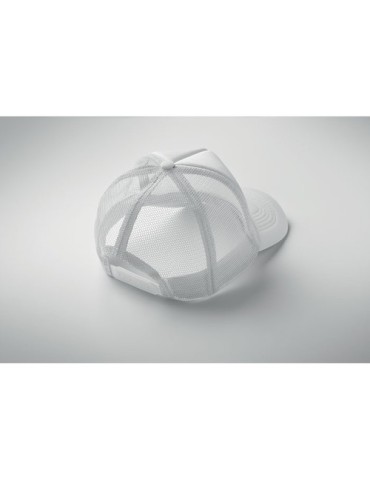 Casquette publicitaire personnalisée BUBBLE Matières : polyéthylène (PE) Couleurs : blanc personnalisation sur mesure