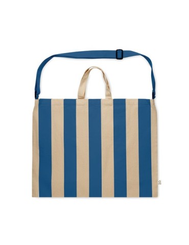 Sac de plage XL 280gr/m²  personnalisé LAGUNA Matières : coton recyclé Couleurs : bleu royal marquage laser ultra précis