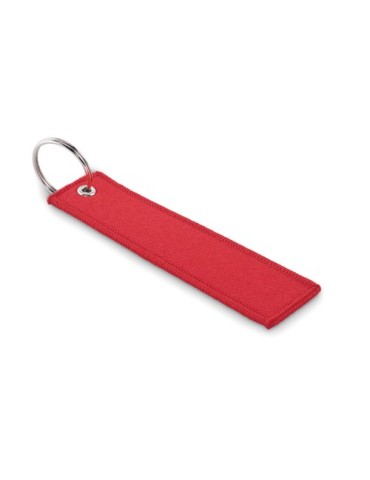 Porte-clés publicitaires personnalisés Key tag TAKEOFF Matières : PET Couleurs : rouge livraison express 24h 48h