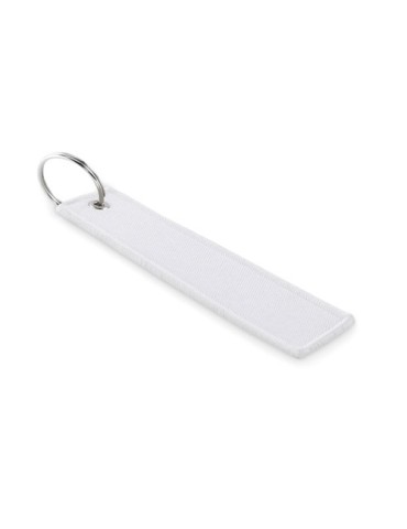 Porte-clés publicitaires personnalisés Key tag TAKEOFF Matières : PET Couleurs : blanc objet promotionnel éco-responsable