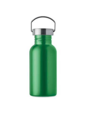 Bouteille publicitaire simple paroi 500 ml FLORENCE SING Couleurs : vert Matières : acier inoxydable recyclé goodies entreprise 