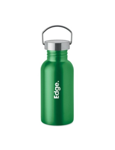 Bouteille publicitaire simple paroi 500 ml FLORENCE SING Couleurs : vert Matières : acier inoxydable recyclé cadeau affaires élé