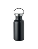 Bouteille publicitaire simple paroi 500 ml FLORENCE SING Couleurs : noir Matières : acier inoxydable recyclé objet promotionnel 