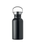 Bouteille publicitaire simple paroi 500 ml FLORENCE SING Couleurs : noir Matières : acier inoxydable recyclé objet promotionnel 