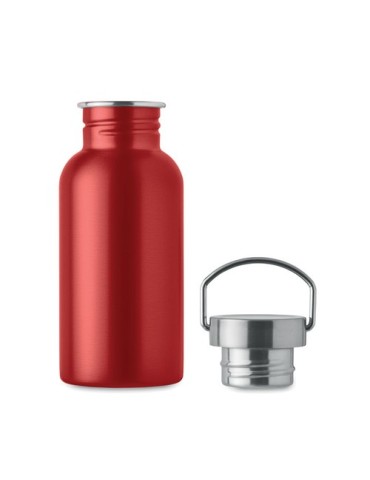 Bouteille publicitaire simple paroi 500 ml FLORENCE SING Couleurs : rouge Matières : acier inoxydable recyclé impression logo ha