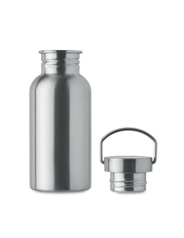 Bouteille publicitaire simple paroi 500 ml FLORENCE SING Couleurs : argenté mat Matières : acier inoxydable recyclé cadeau clien
