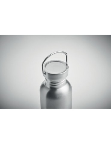 Bouteille publicitaire simple paroi 500 ml FLORENCE SING Couleurs : argenté mat Matières : acier inoxydable recyclé objet public