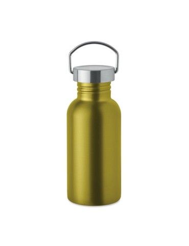Bouteille publicitaire simple paroi 500 ml FLORENCE SING Couleurs : vert citron Matières : acier inoxydable recyclé impression h