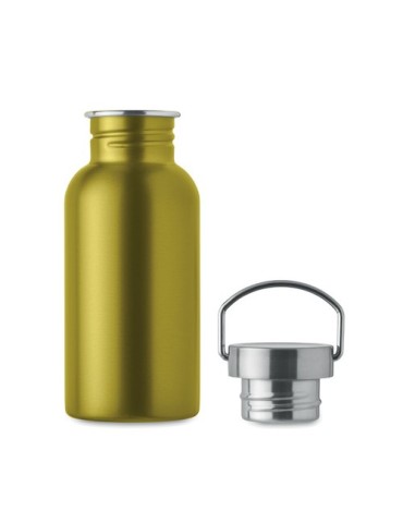 Bouteille publicitaire simple paroi 500 ml FLORENCE SING Couleurs : vert citron Matières : acier inoxydable recyclé cadeau affai