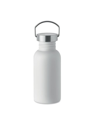 Bouteille publicitaire simple paroi 500 ml FLORENCE SING Couleurs : blanc Matières : acier inoxydable recyclé goodies publicitai