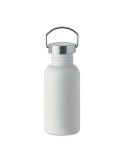 Bouteille publicitaire simple paroi 500 ml FLORENCE SING Couleurs : blanc Matières : acier inoxydable recyclé goodies publicitai