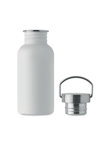 Bouteille publicitaire simple paroi 500 ml FLORENCE SING Couleurs : blanc Matières : acier inoxydable recyclé goodies entreprise