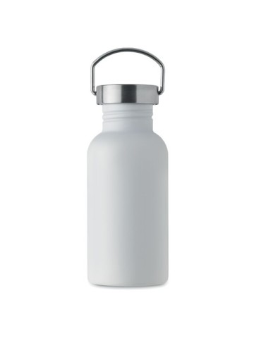 Bouteille publicitaire simple paroi 500 ml FLORENCE SING Couleurs : blanc Matières : acier inoxydable recyclé goodies publicitai