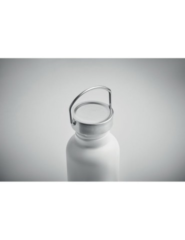 Bouteille publicitaire simple paroi 500 ml FLORENCE SING Couleurs : blanc Matières : acier inoxydable recyclé marquage couleur é
