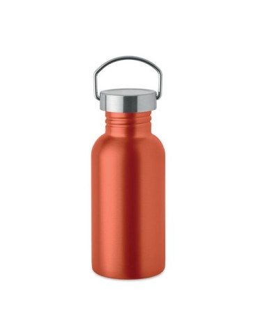 Bouteille publicitaire simple paroi 500 ml FLORENCE SING Couleurs : orange Matières : acier inoxydable recyclé personnalisable a