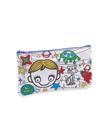 Trousse à crayons personnalisée avec feutres KIDDO Matières : PET Couleurs : bleu royal 2