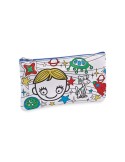 Trousse à crayons personnalisée avec feutres KIDDO Matières : PET Couleurs : bleu royal goodies publicitaire événementiel