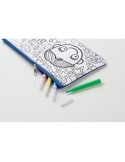 Trousse à crayons personnalisée avec feutres KIDDO Matières : PET Couleurs : bleu royal cadeau collaborateur premium