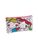 Trousse à crayons personnalisée avec feutres KIDDO Matières : PET Couleurs : rose bébé cadeau entreprise pas cher