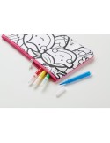 Trousse à crayons personnalisée avec feutres KIDDO Matières : PET Couleurs : rose bébé goodies entreprise design