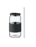 Gobelet publicitaire en verre 550ml BOROSIP Matières : borosilicate Couleurs : noir impression haute définition