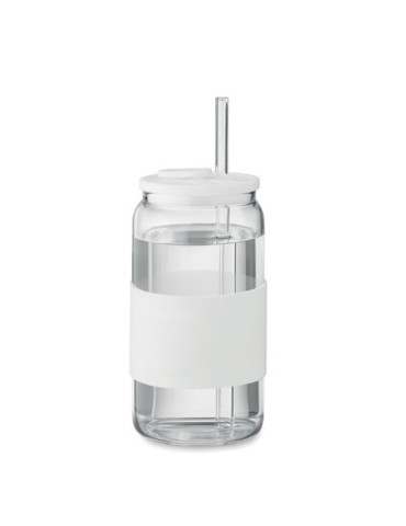 Gobelet publicitaire en verre 550ml BOROSIP Matières : borosilicate Couleurs : blanc cadeau entreprise pas cher