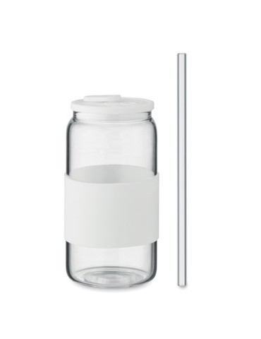 Gobelet publicitaire en verre 550ml BOROSIP Matières : borosilicate Couleurs : blanc marquage laser ultra précis