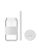Gobelet publicitaire en verre 550ml BOROSIP Matières : borosilicate Couleurs : blanc personnalisation rapide en France