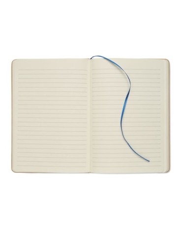 Carnet A5 publicitaire à couleur révélée ROUTE Couleurs : bleu Matières : carton de lait recyclé objet promotionnel éco-responsa