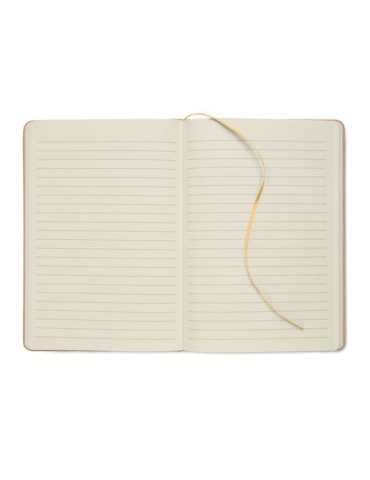 Carnet A5 publicitaire à couleur révélée ROUTE Couleurs : doré Matières : carton de lait recyclé impression haute définition