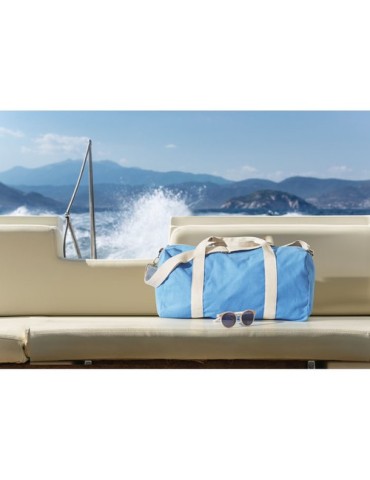 Sac de sport  320 gr/m² personnalisé MALDI Matières : coton recyclé Couleurs : turquoise personnalisation rapide en France