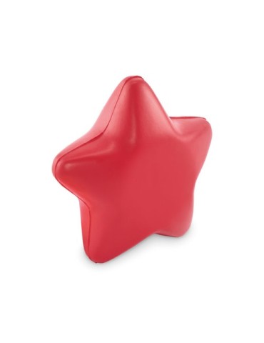 Étoile anti-stress publicitaire en PU STARLY Matières : PU Couleurs : rouge impression haute définition