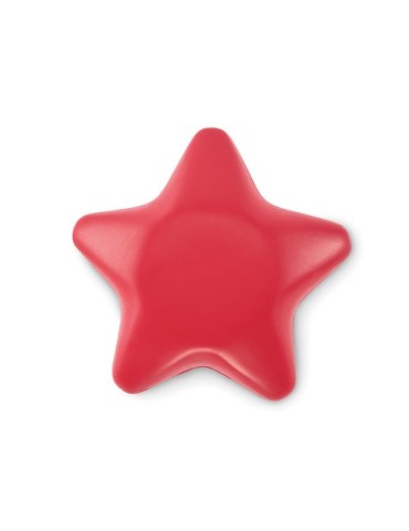Étoile anti-stress publicitaire en PU STARLY Matières : PU Couleurs : rouge marquage laser ultra précis