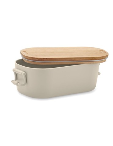 Boîte à lunch publicitaire en PP 700 ml LEKKER Matières : polypropylène (PP) Couleurs : beige personnalisation rapide en France
