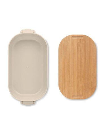 Boîte à lunch publicitaire en PP 700 ml LEKKER Matières : polypropylène (PP) Couleurs : beige objet publicitaire robuste