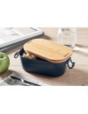 Boîte à lunch publicitaire en PP 700 ml LEKKER Matières : polypropylène (PP) Couleurs : bleu marine personnalisable avec votre l