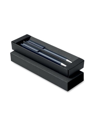 Set de stylos s en aluminium recyclé - ORWELL Matières : aluminium recyclé  Couleurs : bleu marine